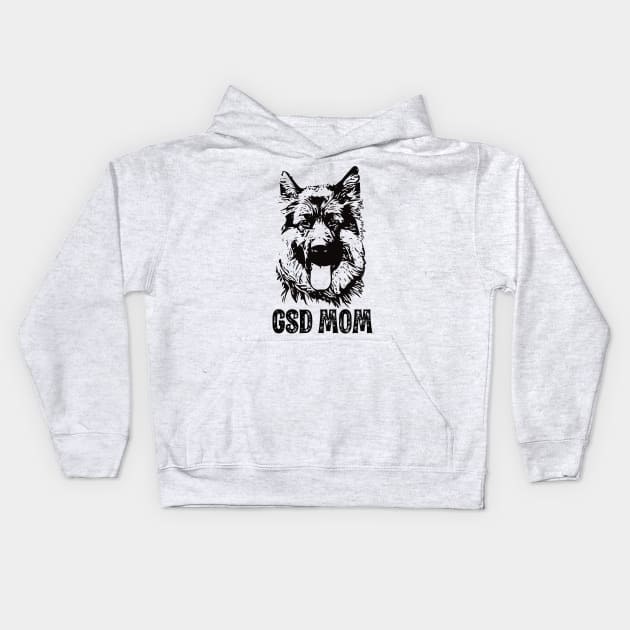 GSD Mom - German Shepherd Dog Mom Kids Hoodie by DoggyStyles